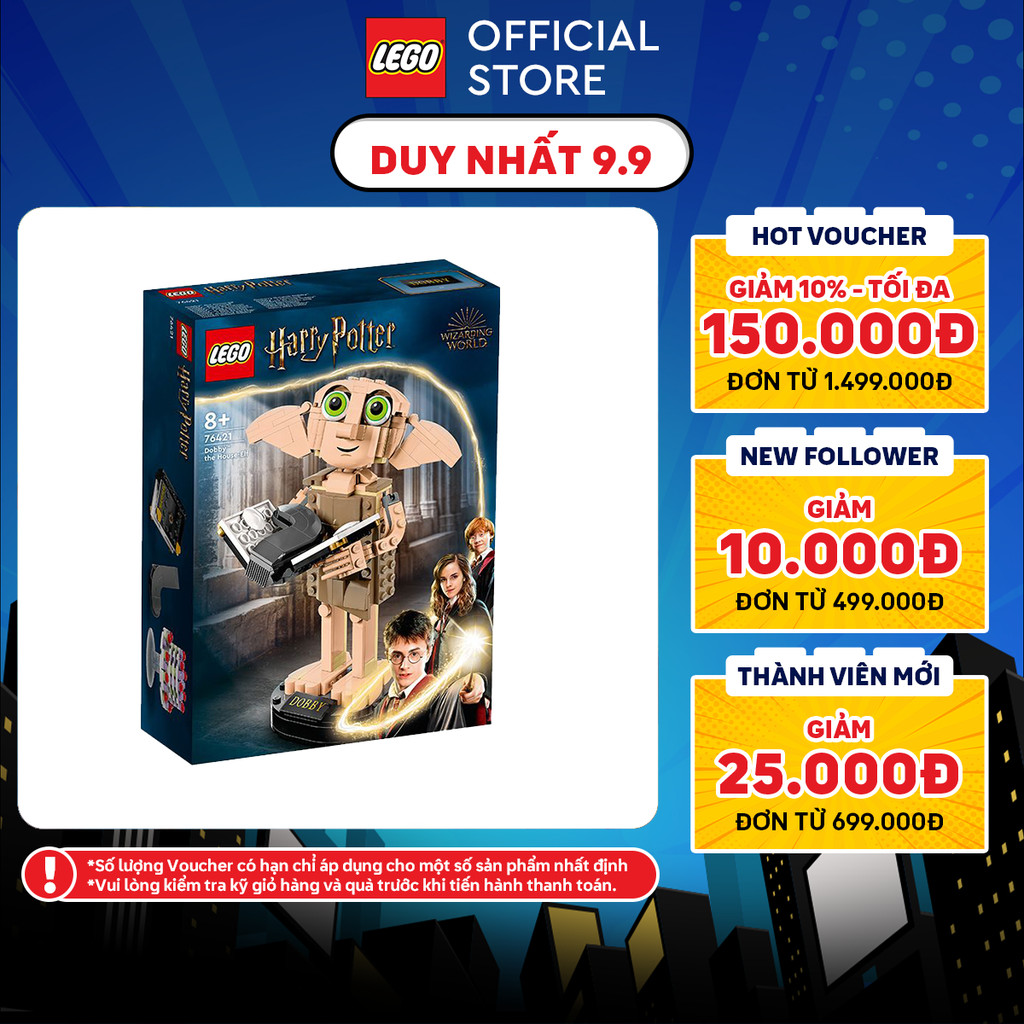 LEGO HARRY POTTER 76421 Đồ chơi lắp ráp Chú yêu tinh Dobby (403 chi tiết)