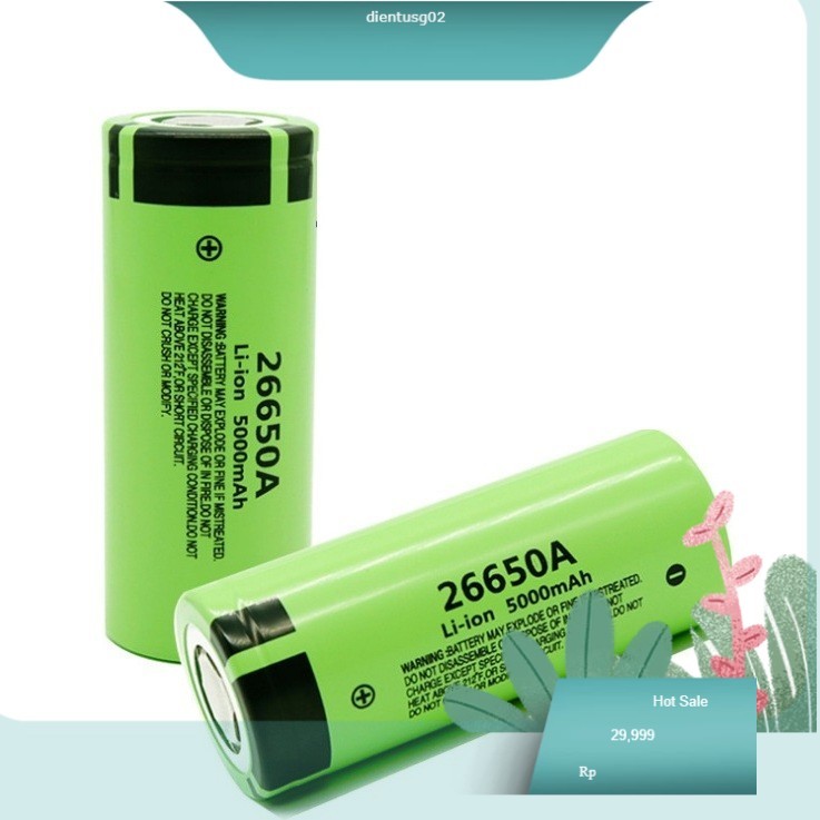 Pin Sạc  Panasonic 26650 5000mAh 3.7V
