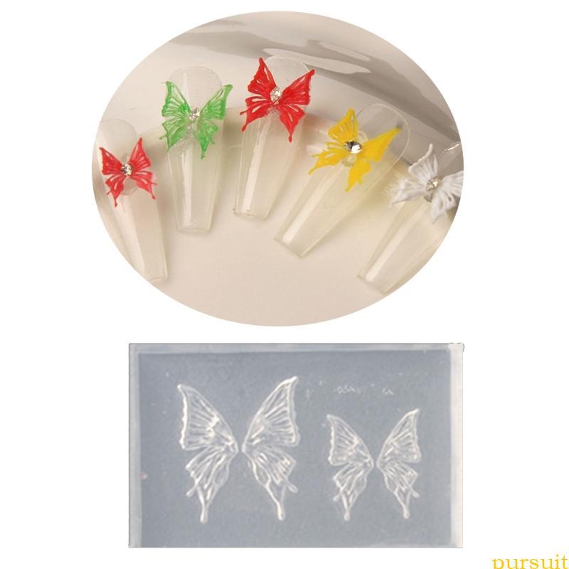 MAI Khuôn Silicon DIY Nail Art Phụ Kiện Ballet Phong Cách Nơ Nhựa Khắc Khuôn