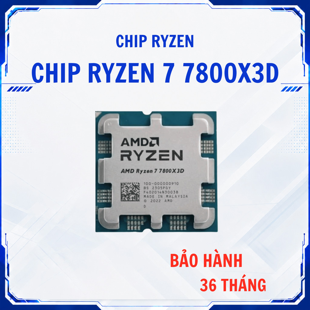 [Hỏa Tốc] CPU AMD Ryzen 7 7800X3D AM5 Tray - BẢO HÀNH 36 THÁNG
