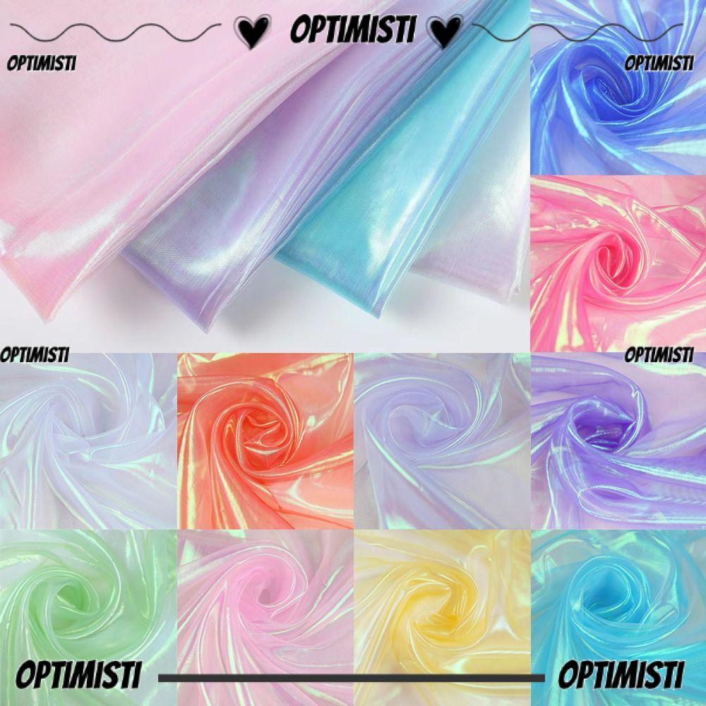 OPTIMISTI Organza Vải, Vải tuyn Laser Trong Suốt Mỏng, Trang Trí Vải Tulle Sáng Bóng Organza Váy Vải