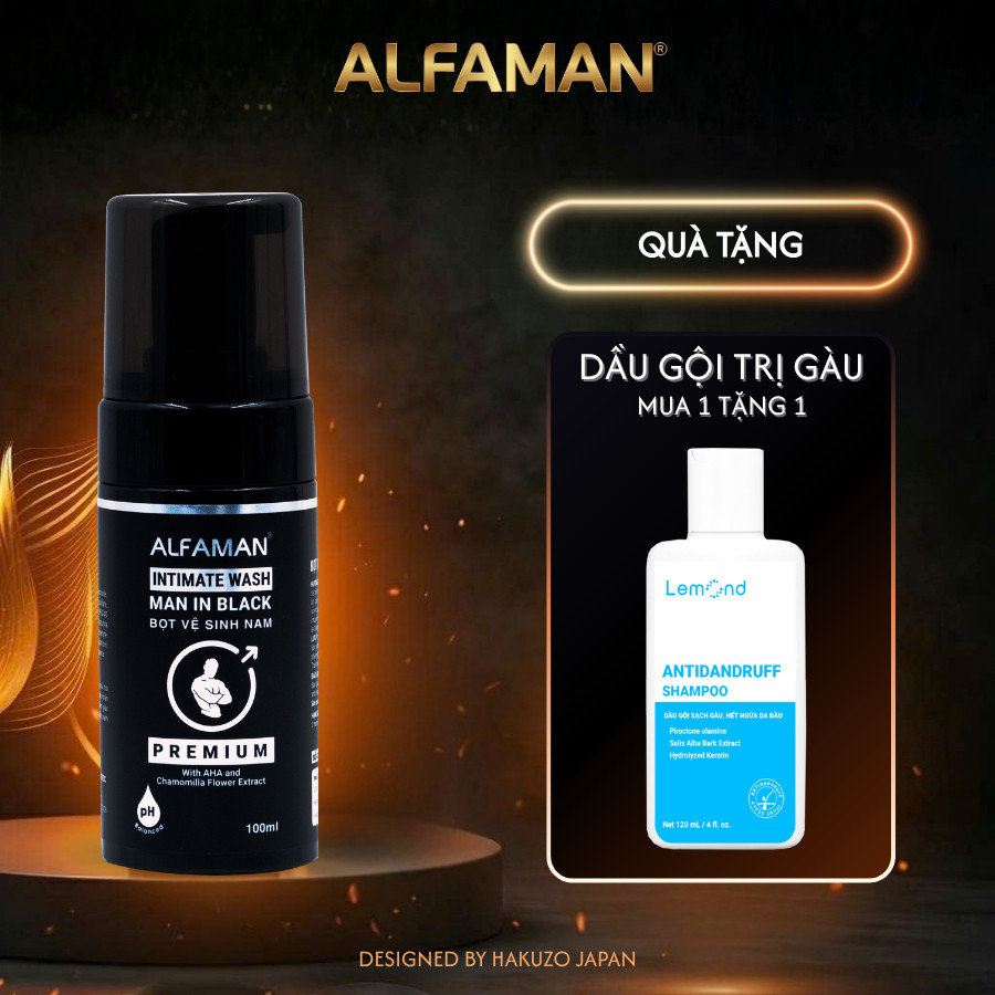 [NEW] Dung Dịch Vệ Sinh Nam Dạng Bọt ALFAMAN Intimate Wash For Men Hương Nước Hoa Nam Tính Mới Chai 
