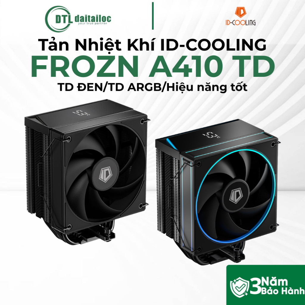 Tản Nhiệt Khí ID-COOLING FROZN A410 TD A410 TD ARGB ĐEN | Chính Hãng | Bảo Hành 36 Tháng