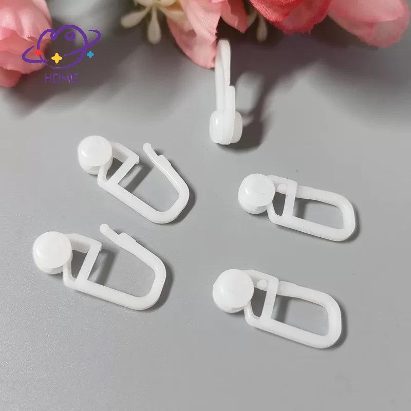 [mayhome] Rèm Tra Móc Trắng Nhẹ Nhựa Trơn Trượt 10 Chiếc Để Du Lịch Rèm Tạm Thời {TH}