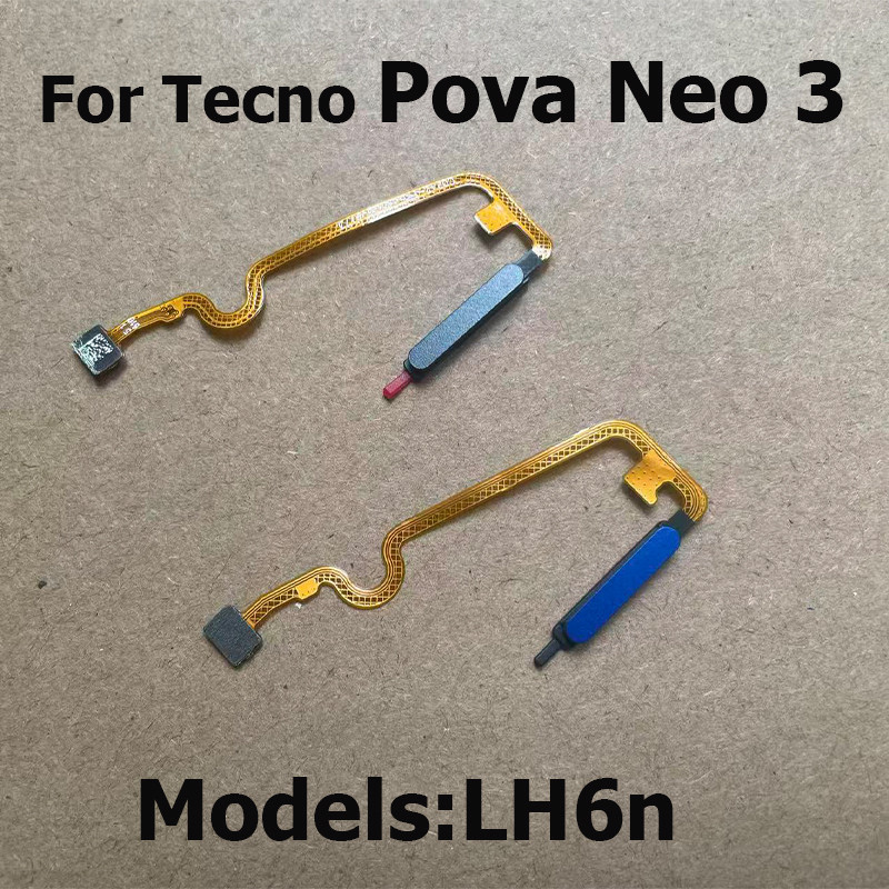 Dành Cho Tecno Pova Neo 3 Nút Home Cảm Ứng ID Cảm Biến Vân Tay Flex Menu Nút Máy Quét Đầu Nối Cáp Mề