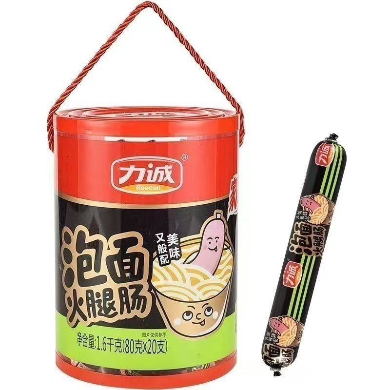 Xúc xích Lực Thành 80g Vương Trung Vương vị ngô, xúc xích mì gói ăn liền bán sỉ thùng