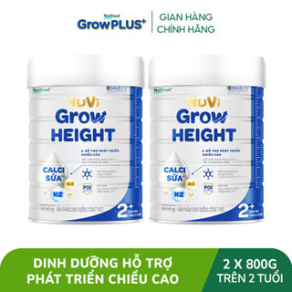  Combo 2 Sữa Bột Nuvi Grow Height phát triển chiều cao Trên 2 tuổi Lon 800g 