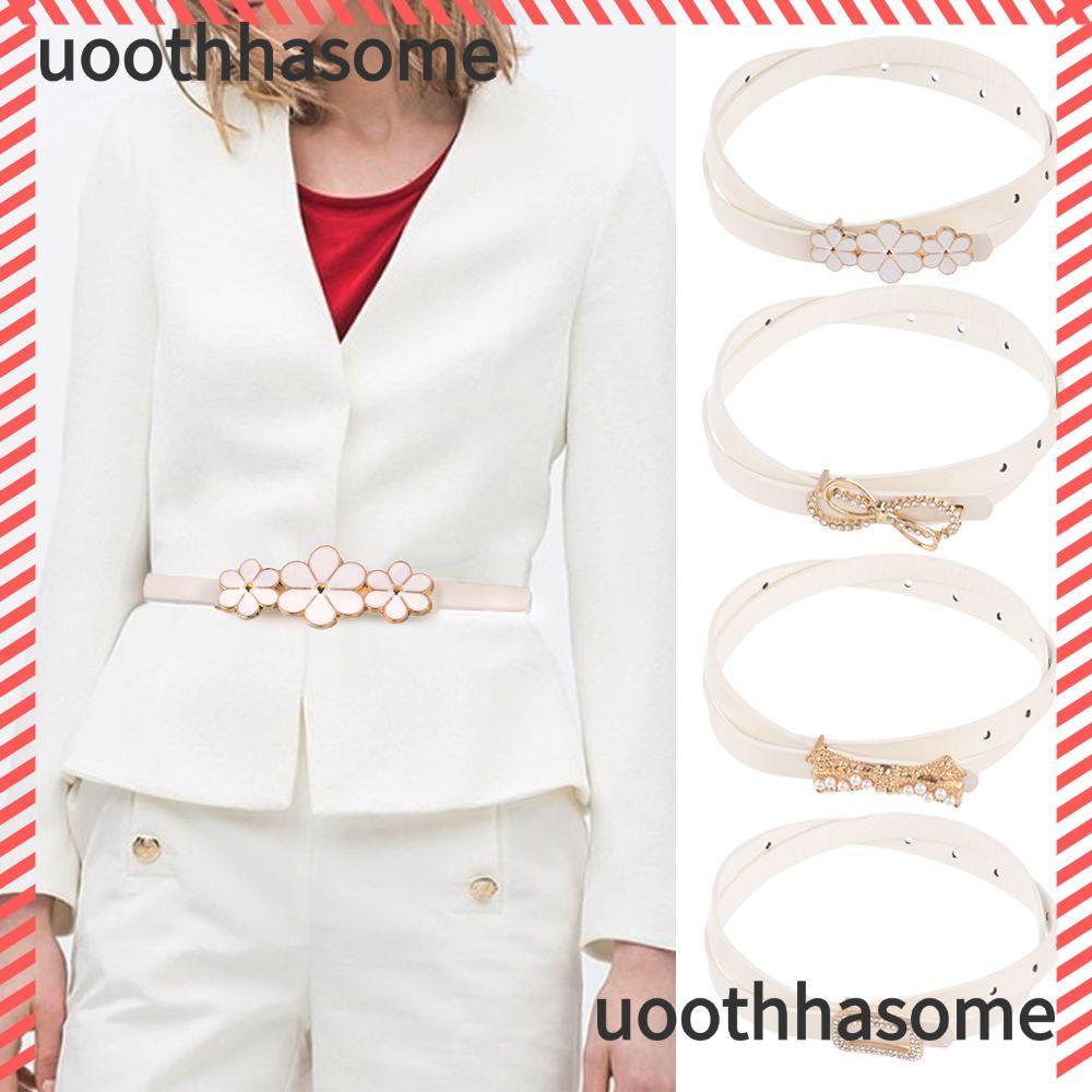 UOOTHASHASOME Lady Belt Girls Sweet Morden PU