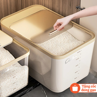 Thùng đựng gạo nắp trượt thông minh  chống ẩm, côn trùng, Chất liệu PP cao cấp, 5-10-20kg Elihouse