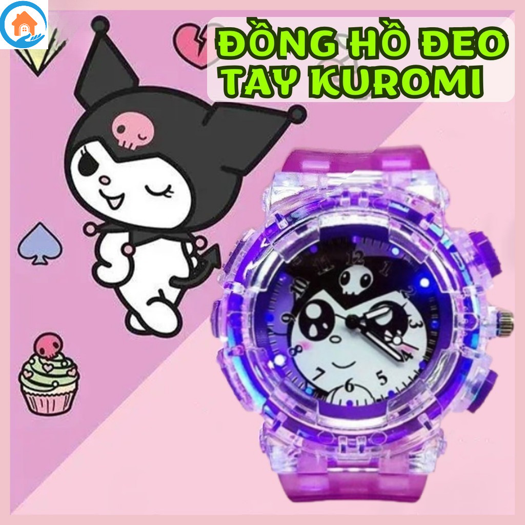 Đồng Hồ Đèn Led Sanrio Kuromi 2026 Dành Cho Trẻ Em, Thiết Kế Hoạt Hình Dễ Thương, Lý Tưởng Cho Học Sinh Tiểu Học