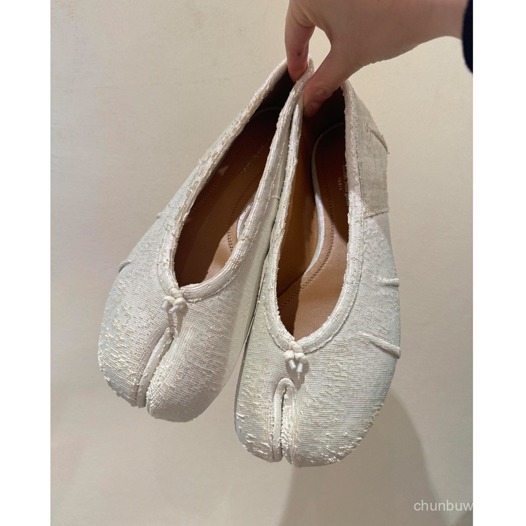 Split Toe Shoes Women's Flat Shoes New Casual Retro Ballet Shoes Flats