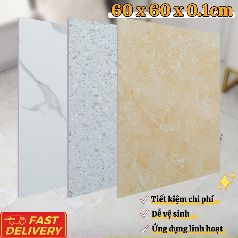 Miếng Dán Sàn Vân Đá Joful Home Tự Dính 60x60cm Chống Bẩn Trang Trí Phòng Khách Nhà Bếp