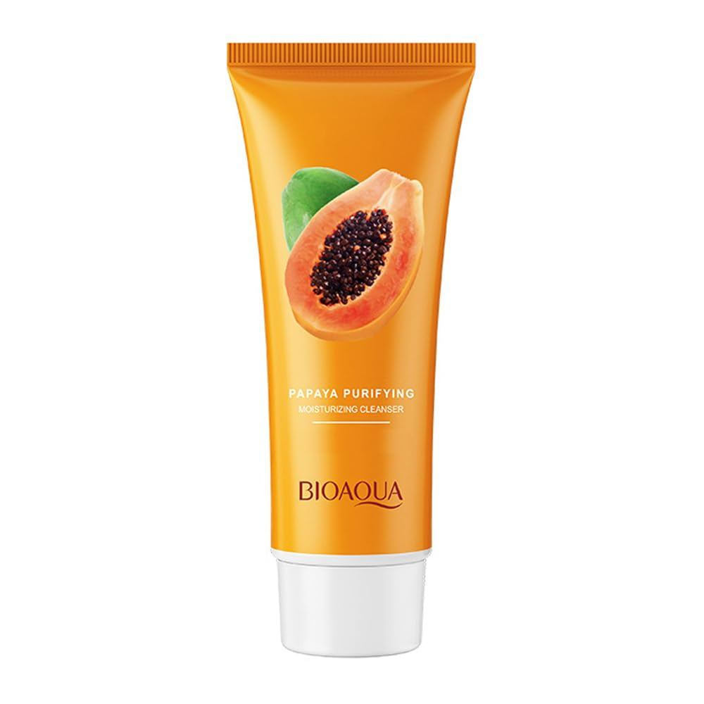 BIOAQUA Papaya Extract Purifying and Moisturising Facial Cleanser Natri hyaluronate Sữa rửa mặt Nico