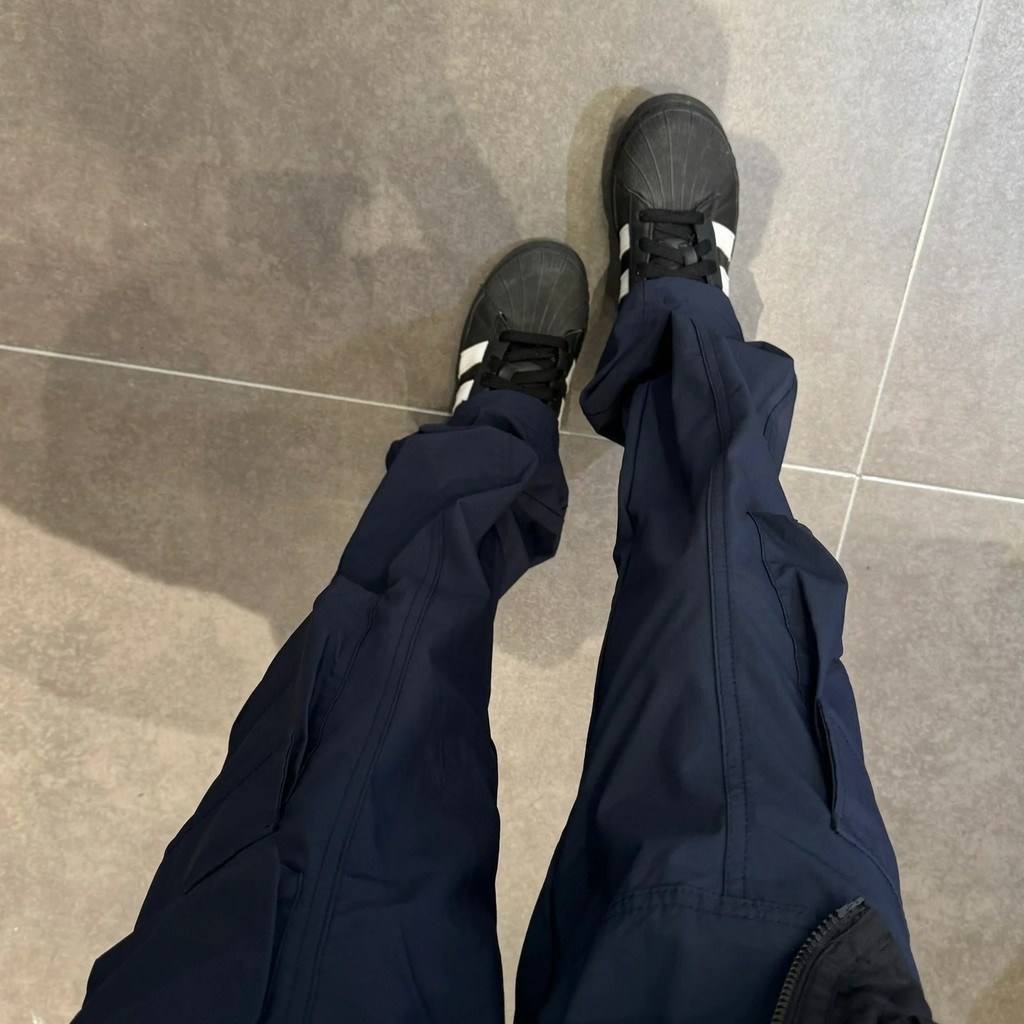 Navy blue functional style work pants for men, summer lightweight waterproof quick-dry outdoor hikin