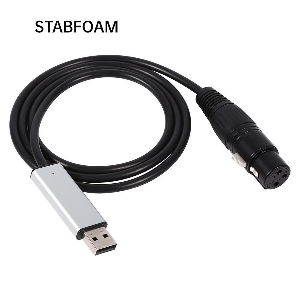 Giao diện USB sang DMX STABFOAM, Bộ chuyển đổi USB sang DMX màu đen 1m / 39,37 inch, Bộ điều khiển M