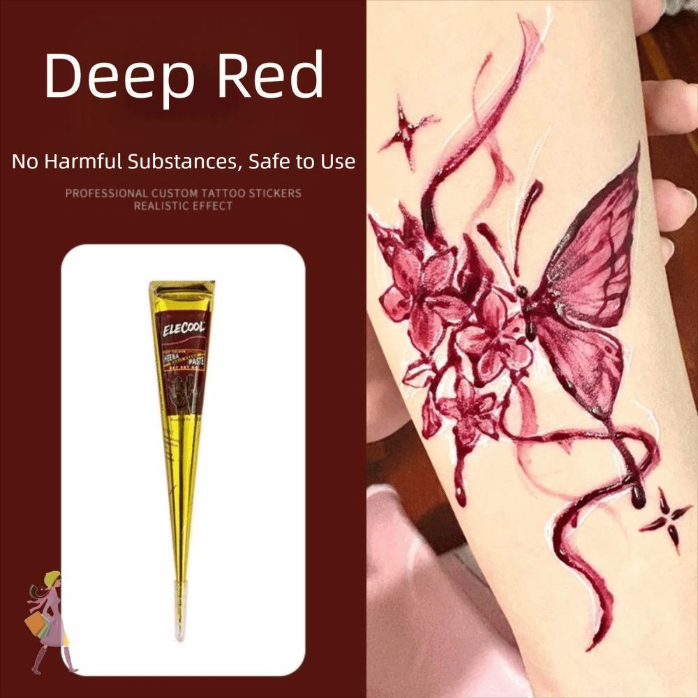 Kem xăm Henna INNICE, Kem Henna bán vĩnh viễn màu nâu đen, Kem Henna tạm thời Dễ sử dụng Kem Henna m