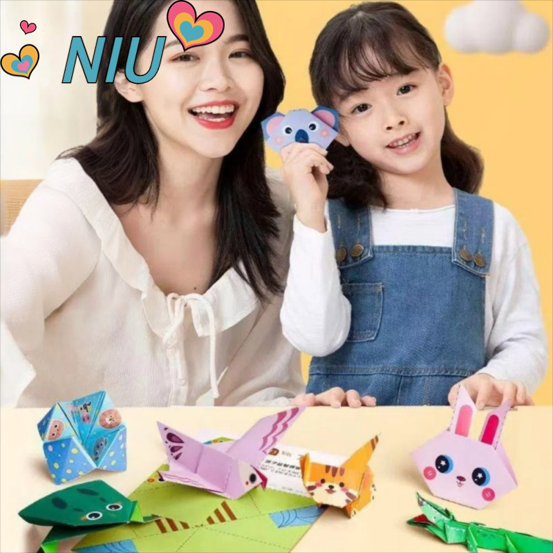 NIUYOUJS Xếp Hình Origami, Họa Tiết Động Vật Sách Origami DIY, Ngộ nghĩnh Handmade Origami Trẻ Em 15