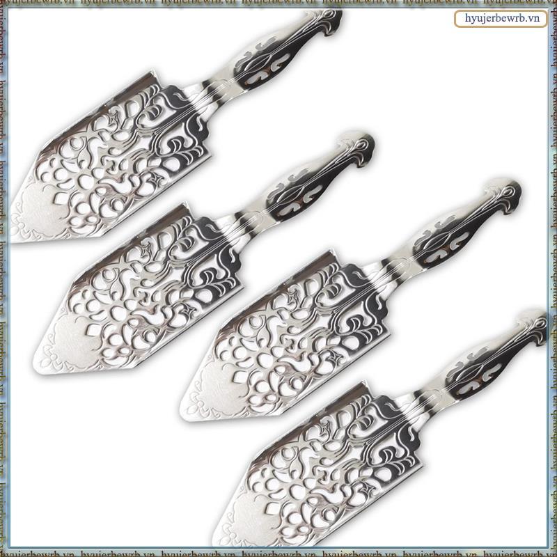 4 Bộ lọc uống nước bằng thép không gỉ Rỗng ra Muỗng rỗng Vintage Absinthe Spoon