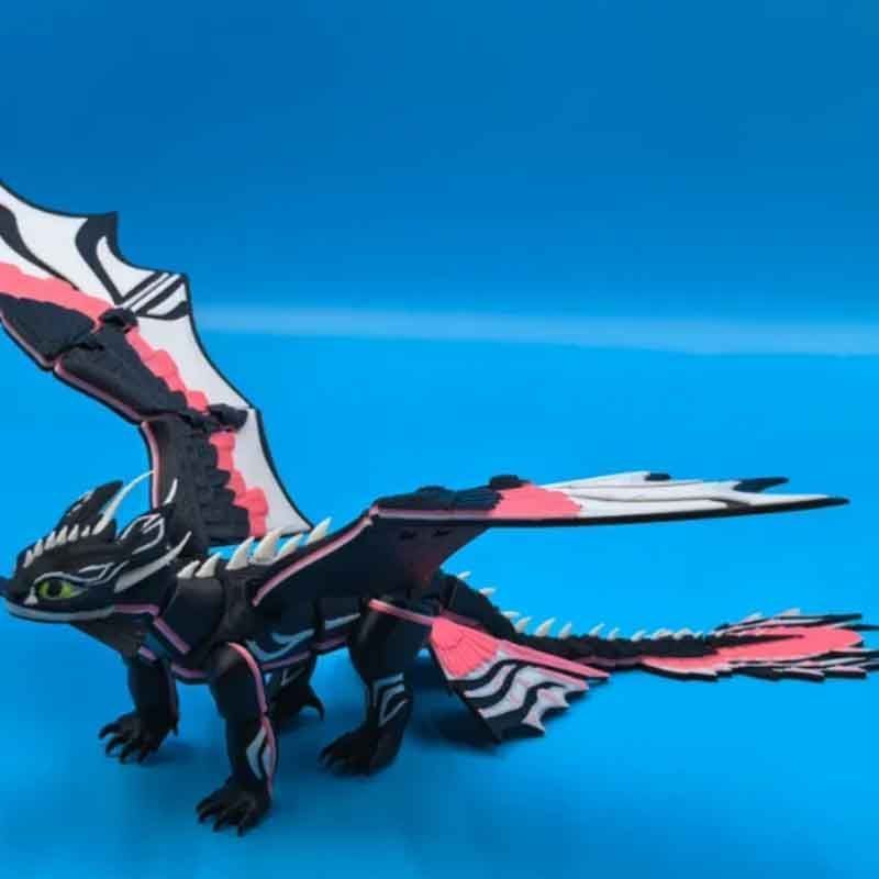 In 3D Dragon Master Night Evil Angry Sea Phiên bản trang trí lông vũ Ai Cập Angry Sea Flying Dragon 