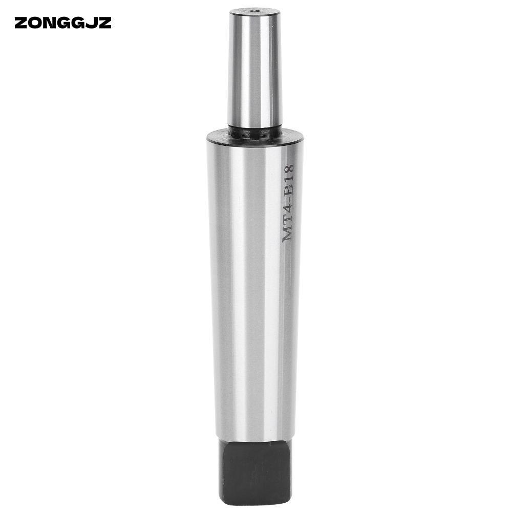 Máy khoan ZONGGJZ Chuck Arbor, Bộ chuyển đổi ống thẳng mạ điện MT4-B18, Chất liệu thép đuôi phẳng Bộ
