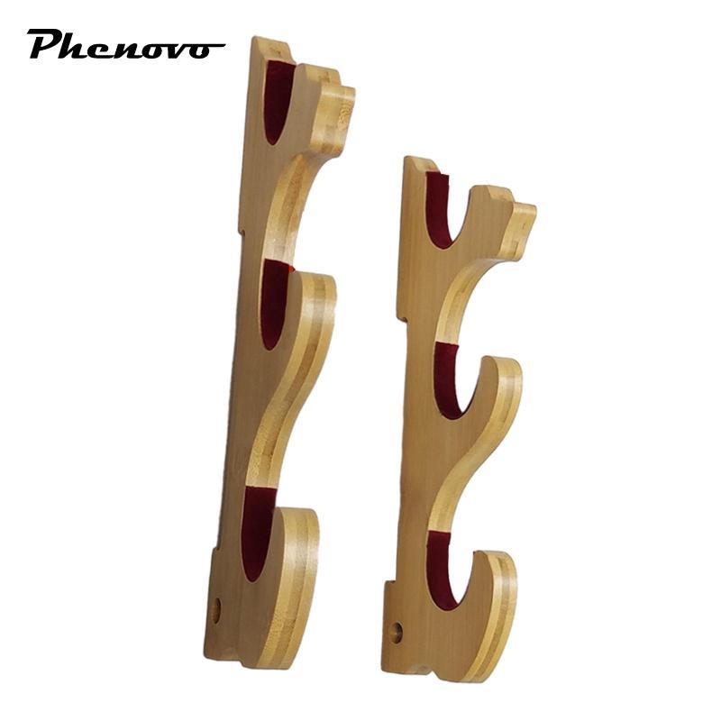 2 Miếng Thanh Kiếm Hiển Thị Đứng Treo Tường Thanh Kiếm Tre Đa Năng Nhung Đệm Móc Thích Hợp Cho Cospl