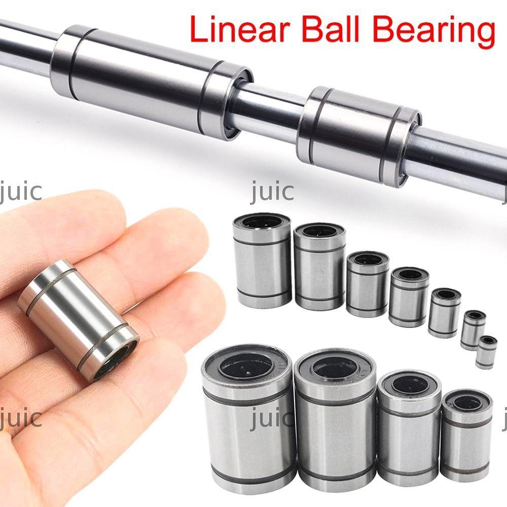 JUIC Bushing Thép Mạ Niken Thanh Trục CNC Phần LM8UU LM10UU LM12UU LM16UU