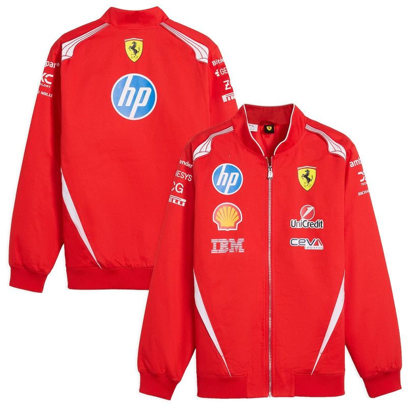 2026 Mới Nhất F1 Racing Suit + F1 Ferrari Racing Team Softshell Jacket + Mùa Thu Xuân Nam Nữ Áo Khoá