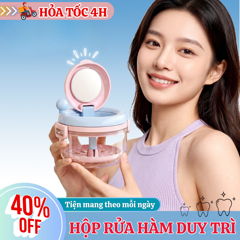 Hộp Ngâm Rửa Hàm Duy Trì LILY'S DECOR Có Nắp Kín Chống Mùi, Bảo Quản Khay Niềng Sạch Sẽ Tiện Lợi