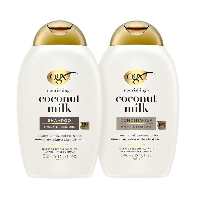 OGXNoishing + CoconutMilkSulfateFreeShampooandConditionerSet, Hydrates & sHair, LipiProShieldTechnol