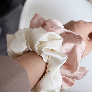 Cột tóc vải phi lụa siêu nhún 14cm - scrunchies