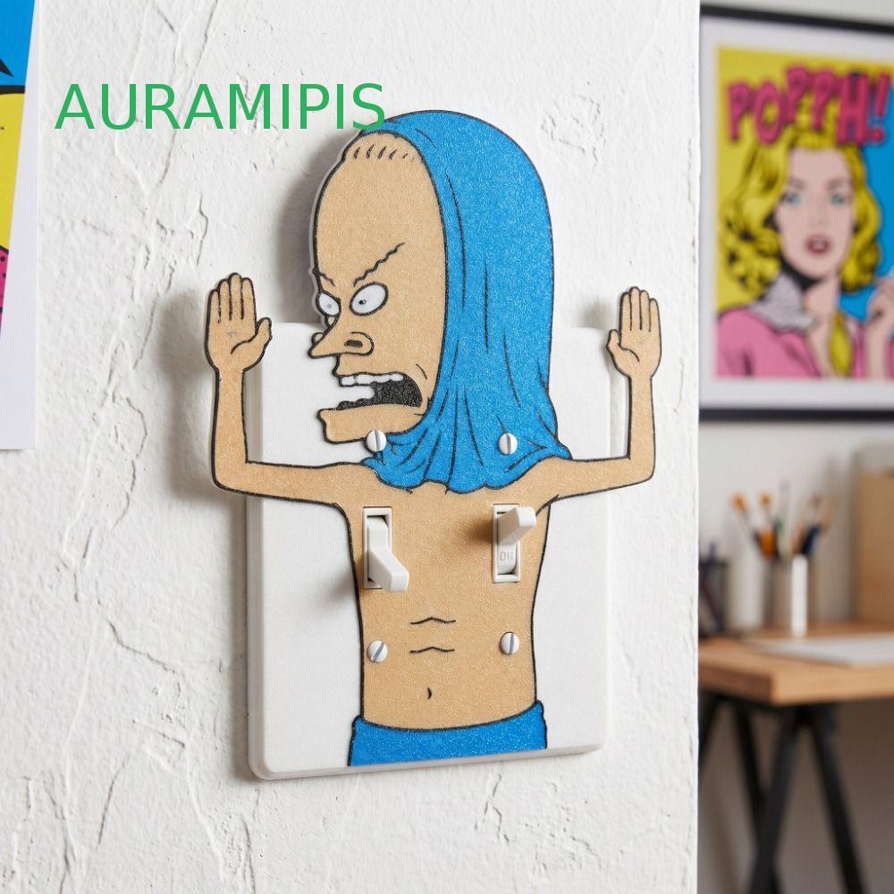 AURAMIPIS Light Switch Cover, Dual Toggle Double Wall Plate, Cartoon 2 Gang Tiêu Chuẩn 2Gang Tấm Tườ