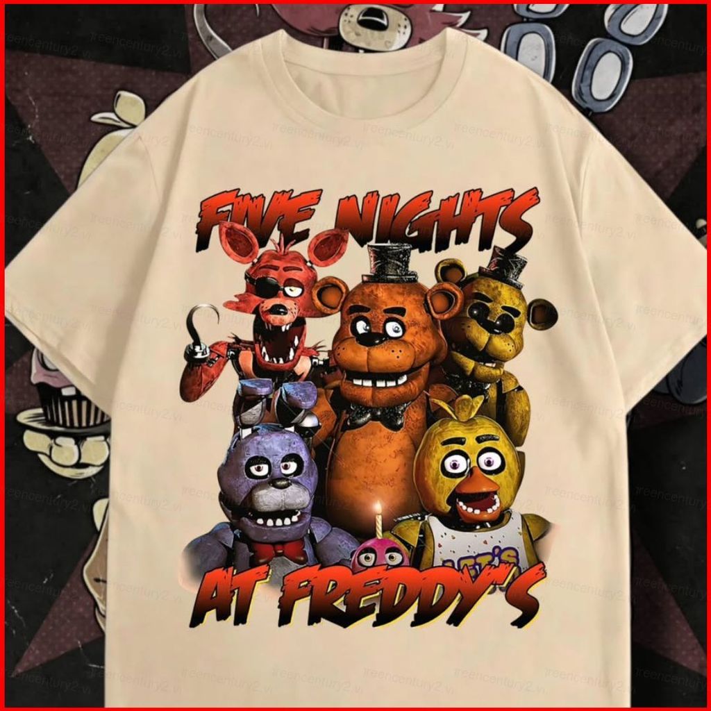 Five Nights At Freddy 2 Áo thun mềm mùa hè Five Night 's At Freddy Áo thun ngắn tay Anime