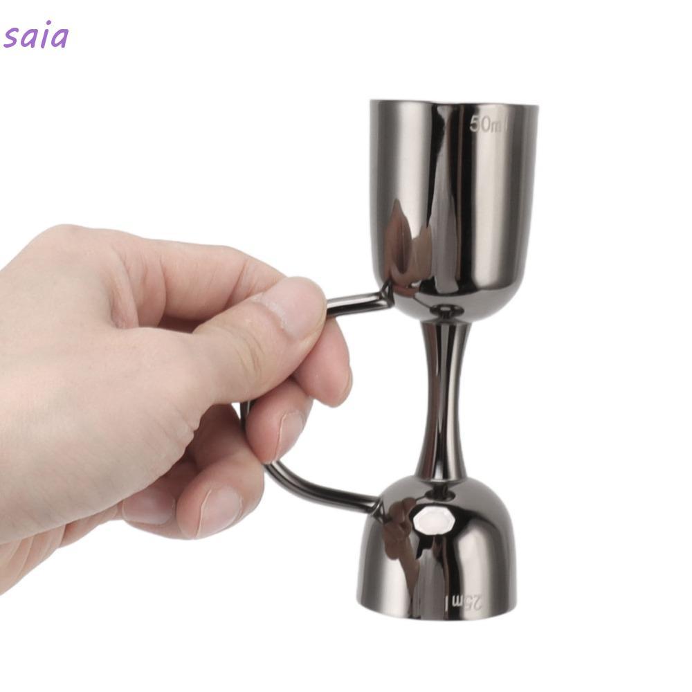 Cốc đo rượu SAIA, Thiết kế tiện dụng Hai mặt Jigger hai mặt, Thanh thép không gỉ thanh lịch Jigger H