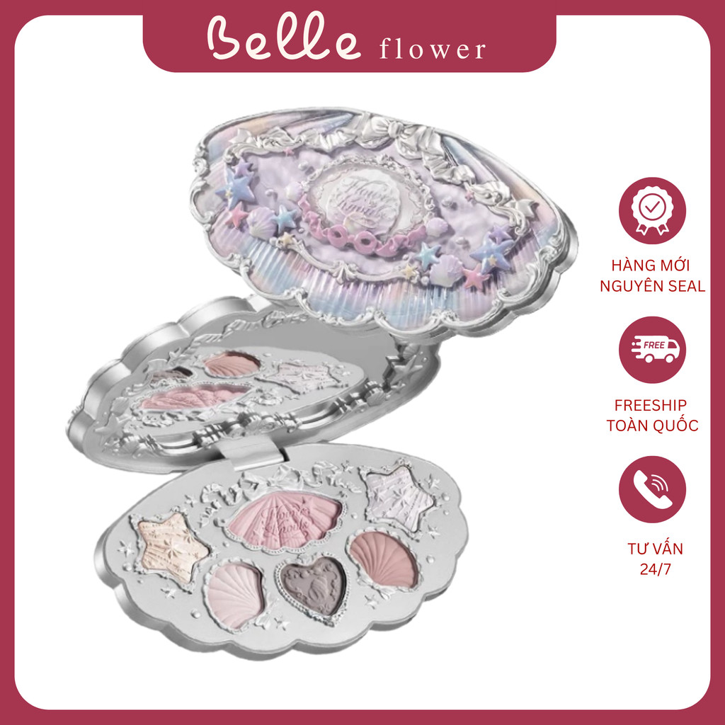 Bảng Phấn Mắt Shell's Jewel Flower Knows 6 Ô Chính Hãng