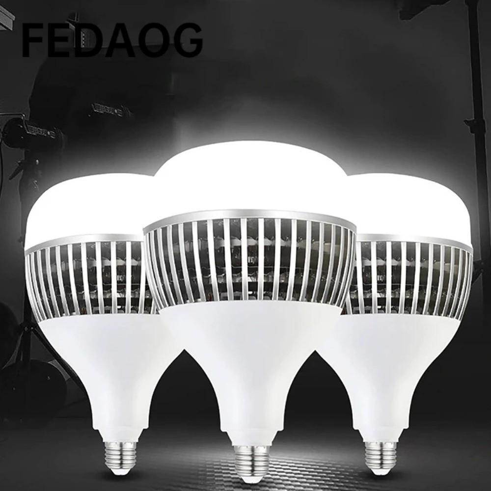 Bóng đèn LED FEDAOG E27, Đèn siêu sáng 100W Power E27, Điện áp 220V di động Kích thước lớn Đèn tiết 