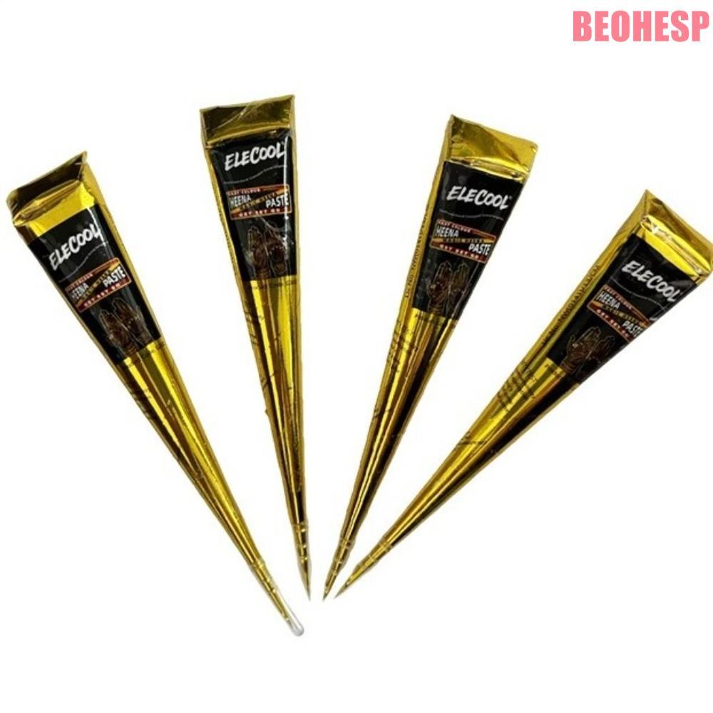 BEOHESP Henna Paste Cone, Kem xăm Henna dễ sử dụng tạm thời, Kem Henna Đen Nâu Bán vĩnh viễn Mehndi 