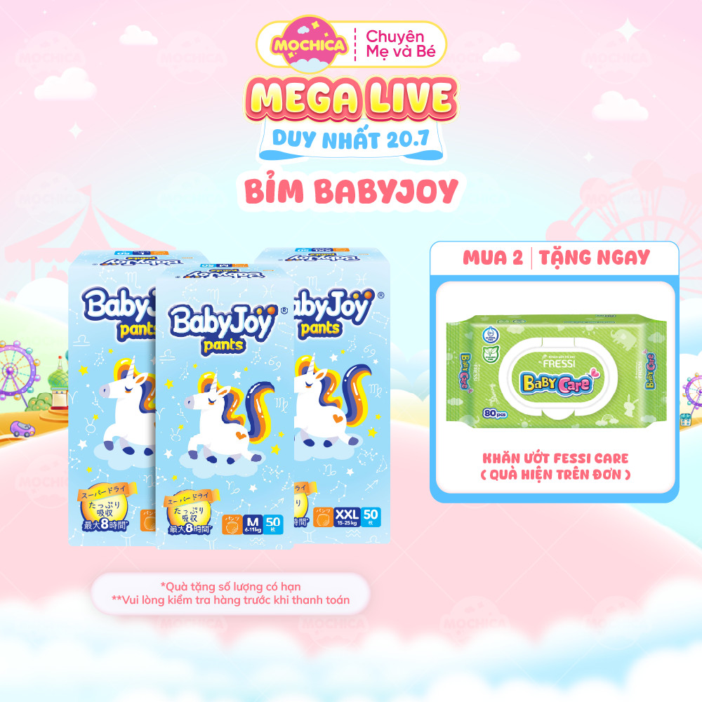 Tã/bỉm Quần Cao Cấp Bobby Baby Joy size M50/L50/XL50/XXL50 siêu mỏng _ Mochica _Mochica