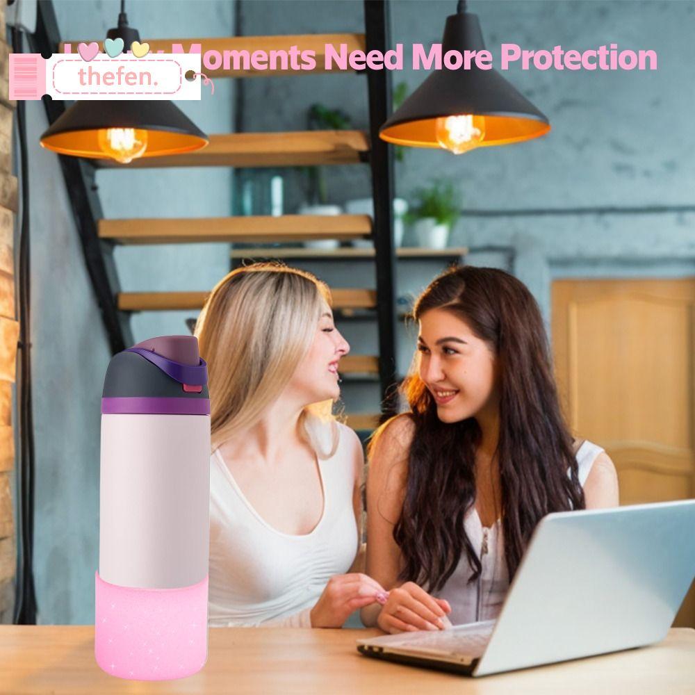 THEFEN Silicone Cup Bảo Vệ Đệm, Nắp Đáy Chai Nước Nắp Chai Nước Boot Cốc Bảo Vệ, Chống Trơn Trượt Đá