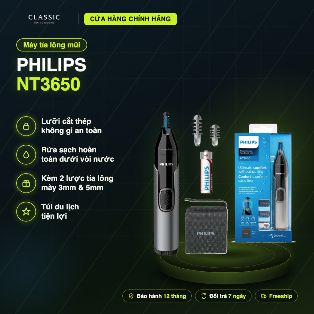 Máy tỉa lông mũi Philips NT3650