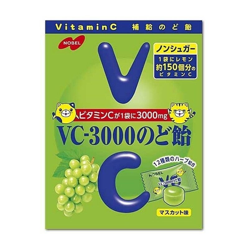 Nhập khẩu nobel nobel VC3000 Lemon Glucose Vitamin c Viên ngậm trái cây không đường% LS260724