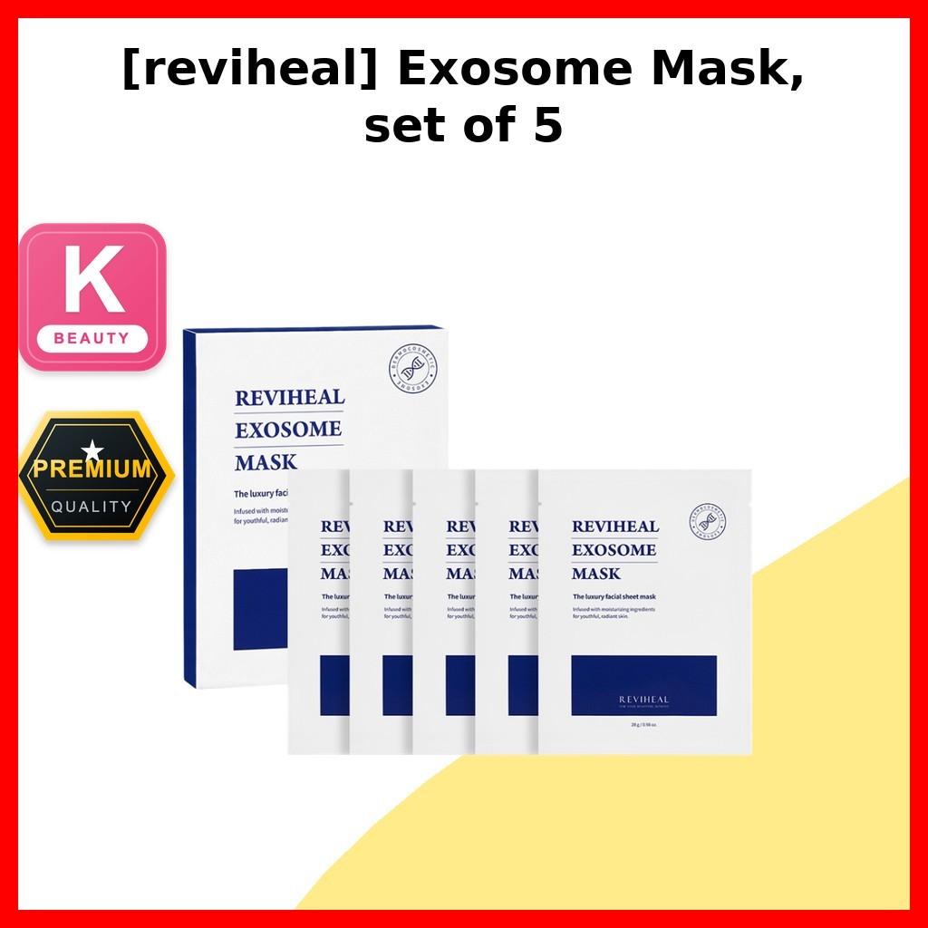 [reviheal] Mặt nạ Exosome, bộ 5/ Mặt nạ Exosome Hàn Quốc/ Phục hồi da/ Chính hãng của K-GlowHolic