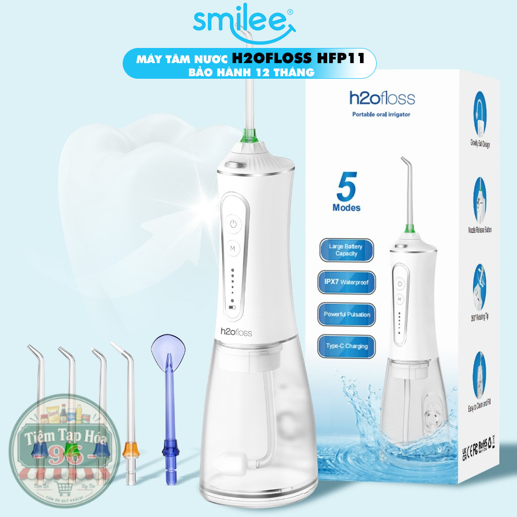 Máy tăm nước H2OFLOSS Smilee HF-P11, HF - 9P, HF - 2. Bảo hành 12 tháng, lỗi 1 đổi 1 trong 30 ngày