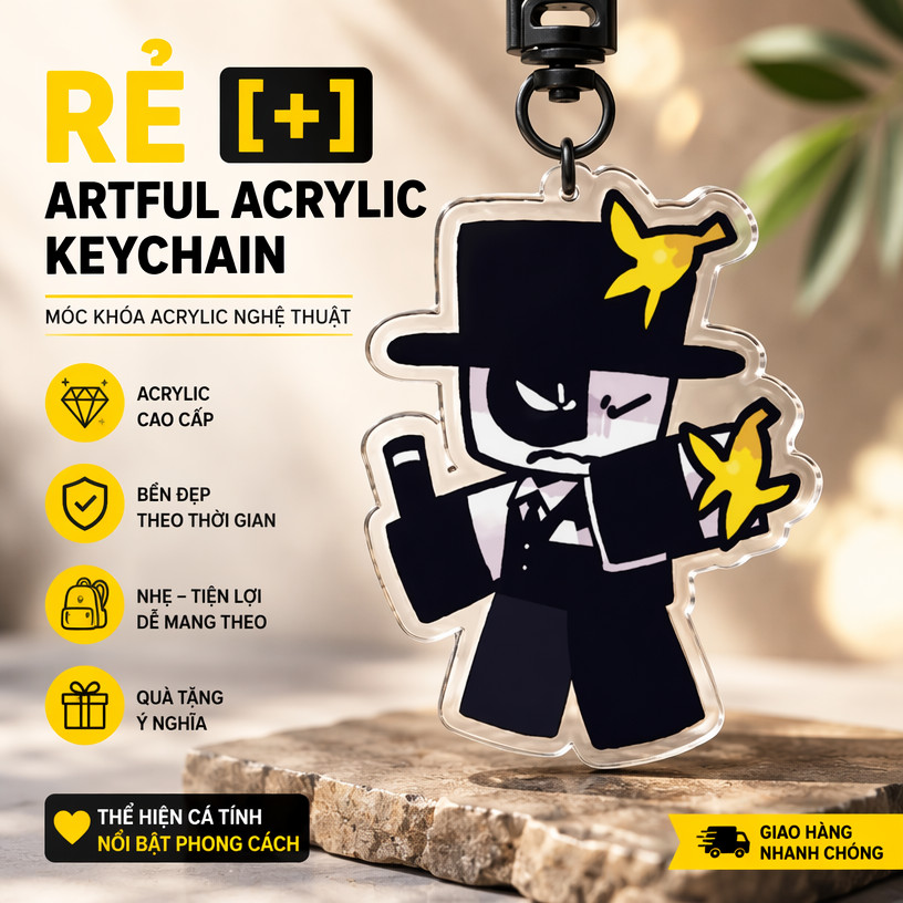 Rẻ [+] Artful Acrylic Keychain nlp