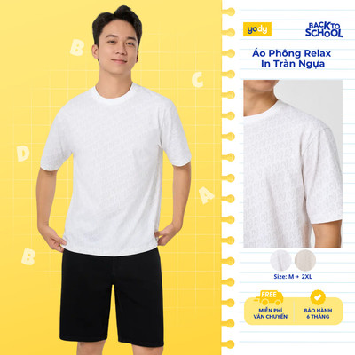 [BST Comfort Me-We] Áo Phông Nam Yody Relax In Tràn Ngựa MCTS26S051