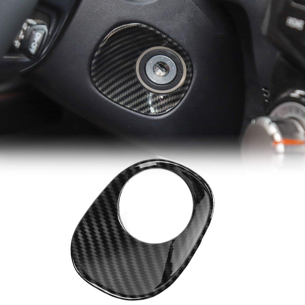 Voodonala cho 4runner Công Tắc Đánh Lửa Khóa Viền Phù Hợp Với Toyota 4runner SUV 2010-2020 Sợi Carbo