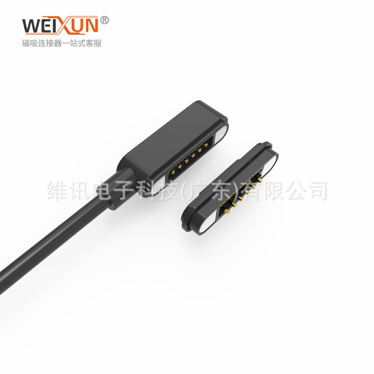 4PIN6 Core Đầu nối từ tính dòng cao Nam Nữ Ổ cắm chống nước IP67 Cáp dữ liệu từ tính Sản phẩm tiêu c