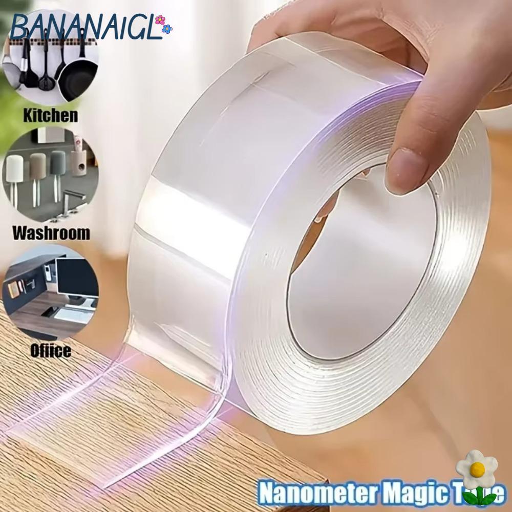 Băng keo hai mặt BANANA1GL, Băng Nano chống thấm nước dính chắc chắn, Băng không dấu vết hai mặt tro