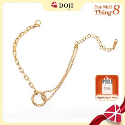 [ĐỘC QUYỀN] Lắc Tay nữ Dual Chain mạ vàng cao cấp, cá tính, trẻ trung, thích hợp đi tiệc đi chơi - DOJI