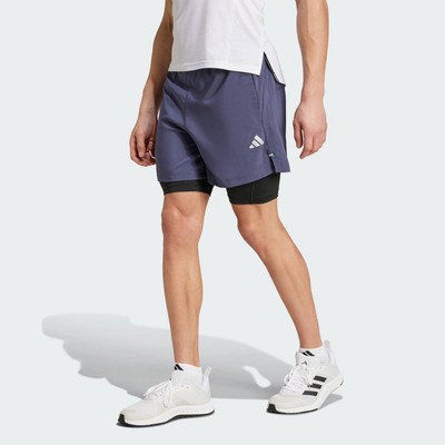 adidas Gym & Training Gym Training 2-in-1 Shorts Men Blue IZ4797