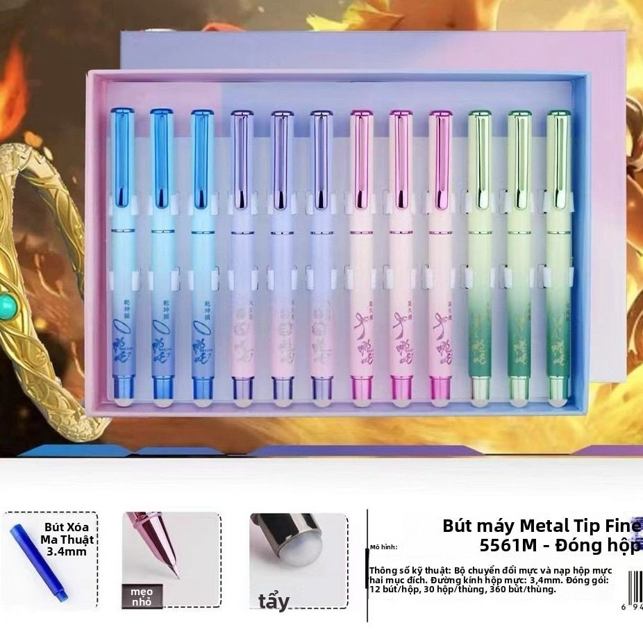 Bút máy học sinh lớp 3 ngòi kim tinh có thể tẩy xóa được nét chữ chuẩn đẹp mượt mà chính hãng bán ch